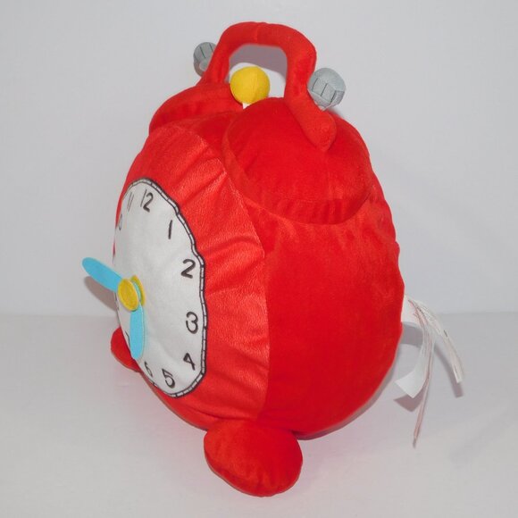 IKEA Hemmahos 12" Plush Red Alarm Clock Stuffed Throw Pillow cushion Toy Pop Art - Picture 3 of 6
